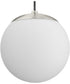 Atwell Opal Glass Globe Small Hanging Pendant Light Brushed Nickel