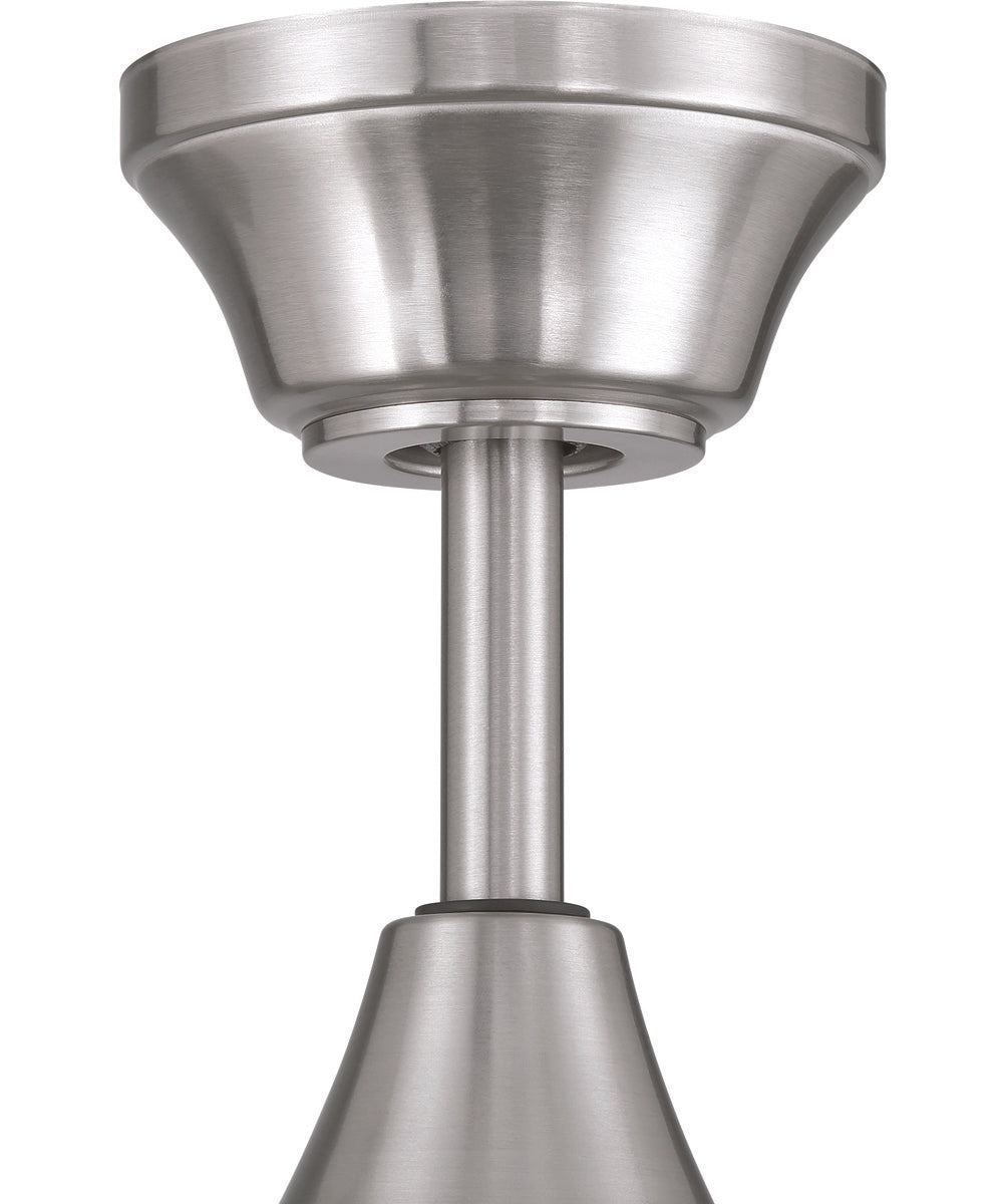 EOS 2 Light Frosted White Bowl 52" Ceiling Fan 2-Light Fan Brushed Polished Nickel