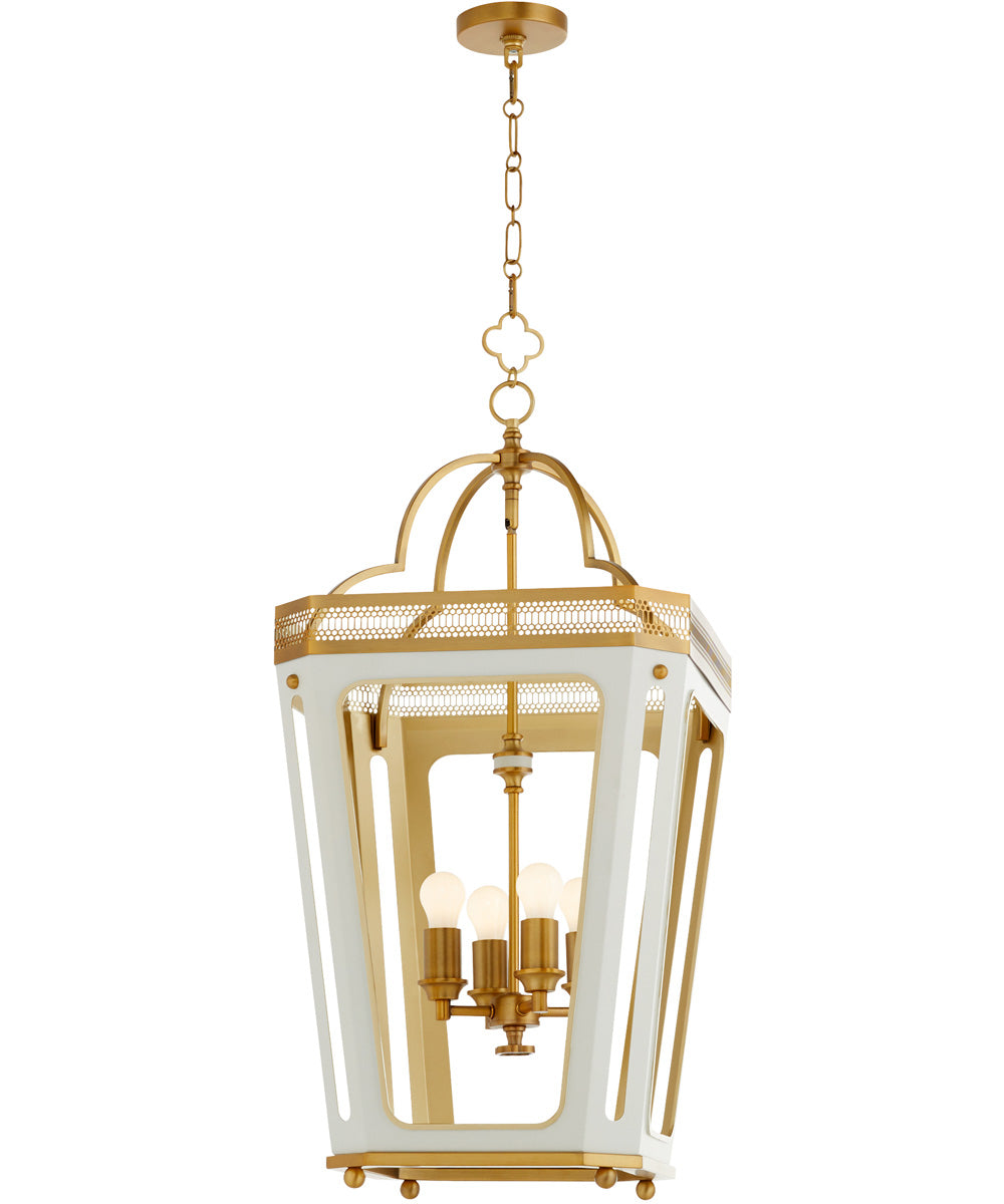 Loire 4-light Pendant Studio White|Brushed Brass