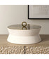 Luxe White Shagreen Round Box