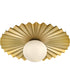 Stevie 1-Light Medium Flush Mount in Lacquered Brass