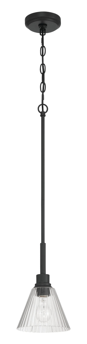 Pleated 1-Light Lighting Flat Black