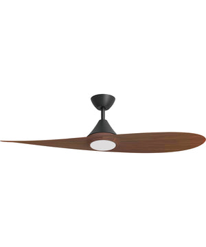 Surf 56 inch 2-Blade Marine Grade Fan w LED Black / Walnut