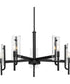 Rivera 5-Light Luxe Industrial Chandelier Matte Black
