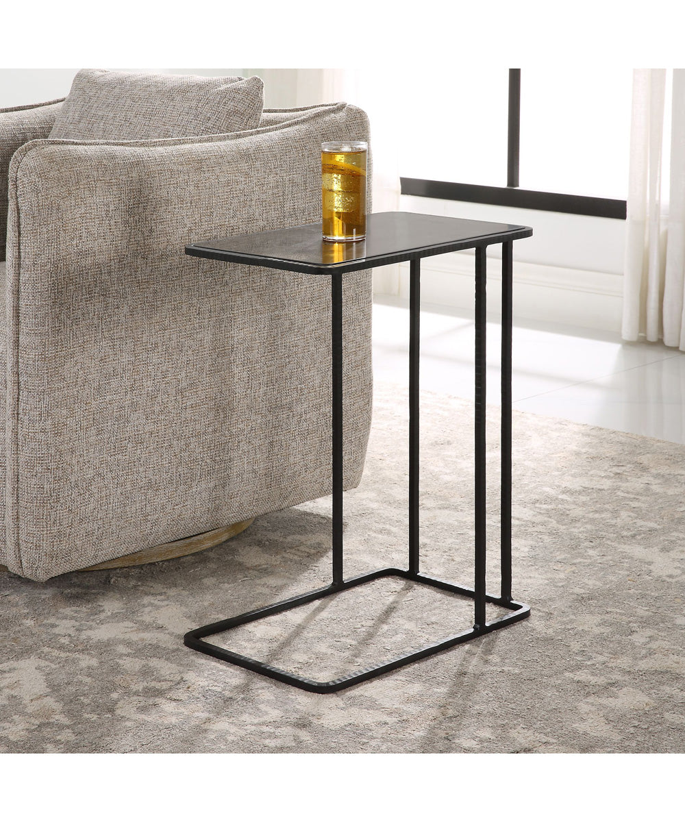 Cavern Stone & Iron Accent Table