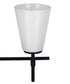 Catalina Pippa 24"W 3-Light Black Finish Vanity Light Fixture with Opal Glass Shades