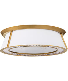 Gorham 4-light Flush Mount Brushed Brass|Clear|White