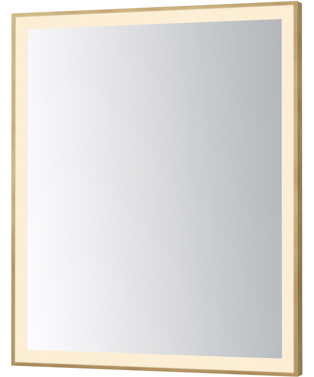 Framed 30x36 LED Mirror - 3CCT Gold