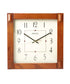 Square Medium Brown Wood Wall Clock