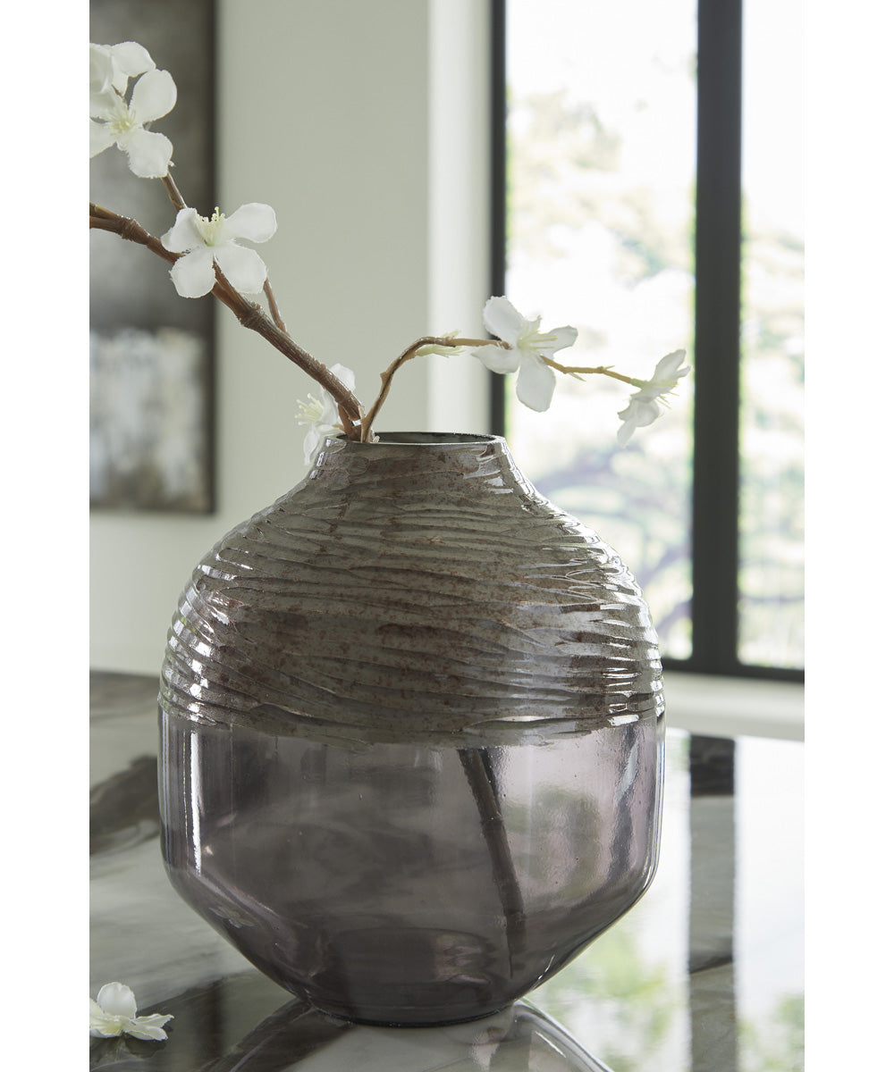 Harpwick Vase Iridescent Gray