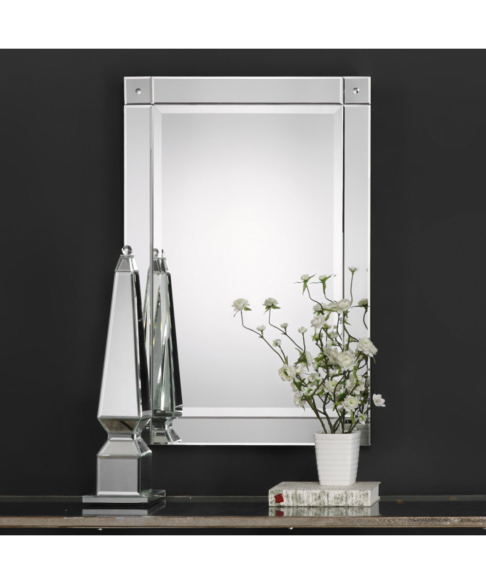 24x36" Beveled Wall Mirror Metal