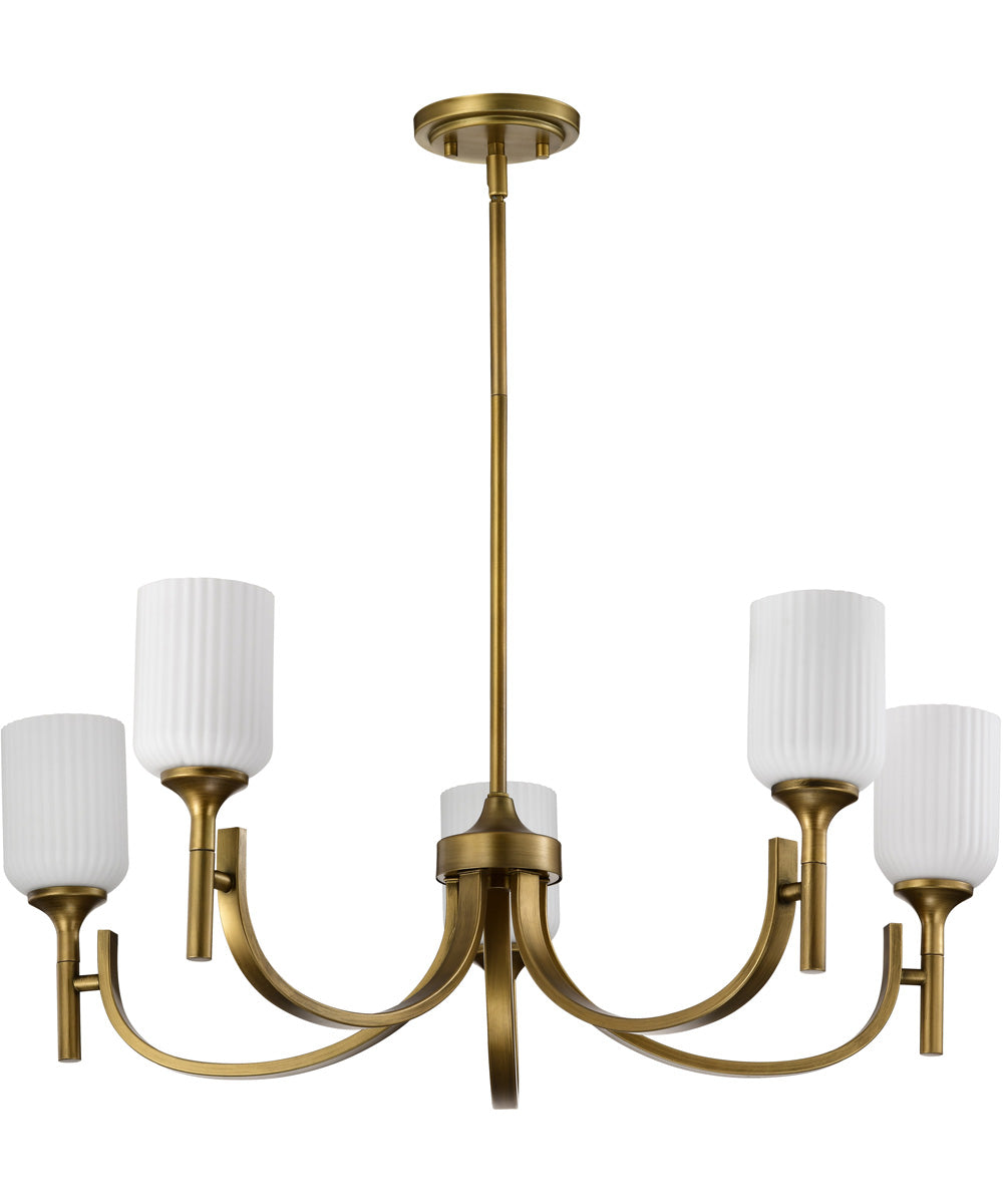 Solara 5-Light Chandelier Natural Brass