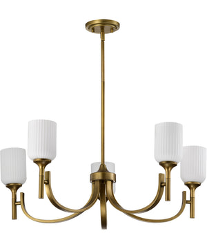 Solara 5-Light Chandelier Natural Brass