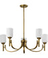 Solara 5-Light Chandelier Natural Brass