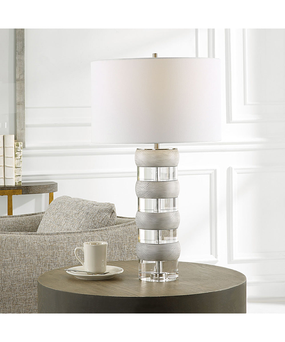 Band Together Crystal & Wood Table Lamp
