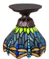 7" Wide Tiffany Hanginghead Dragonfly Flushmount Ceiling Light