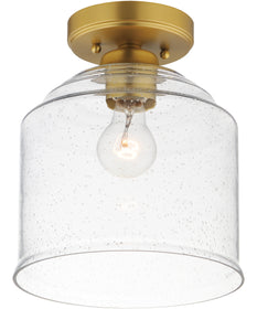 Acadia 1-Light Semi-Flush Mount Natural Aged Brass