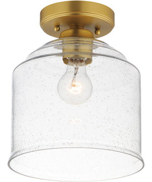 Acadia 1-Light Semi-Flush Mount Natural Aged Brass