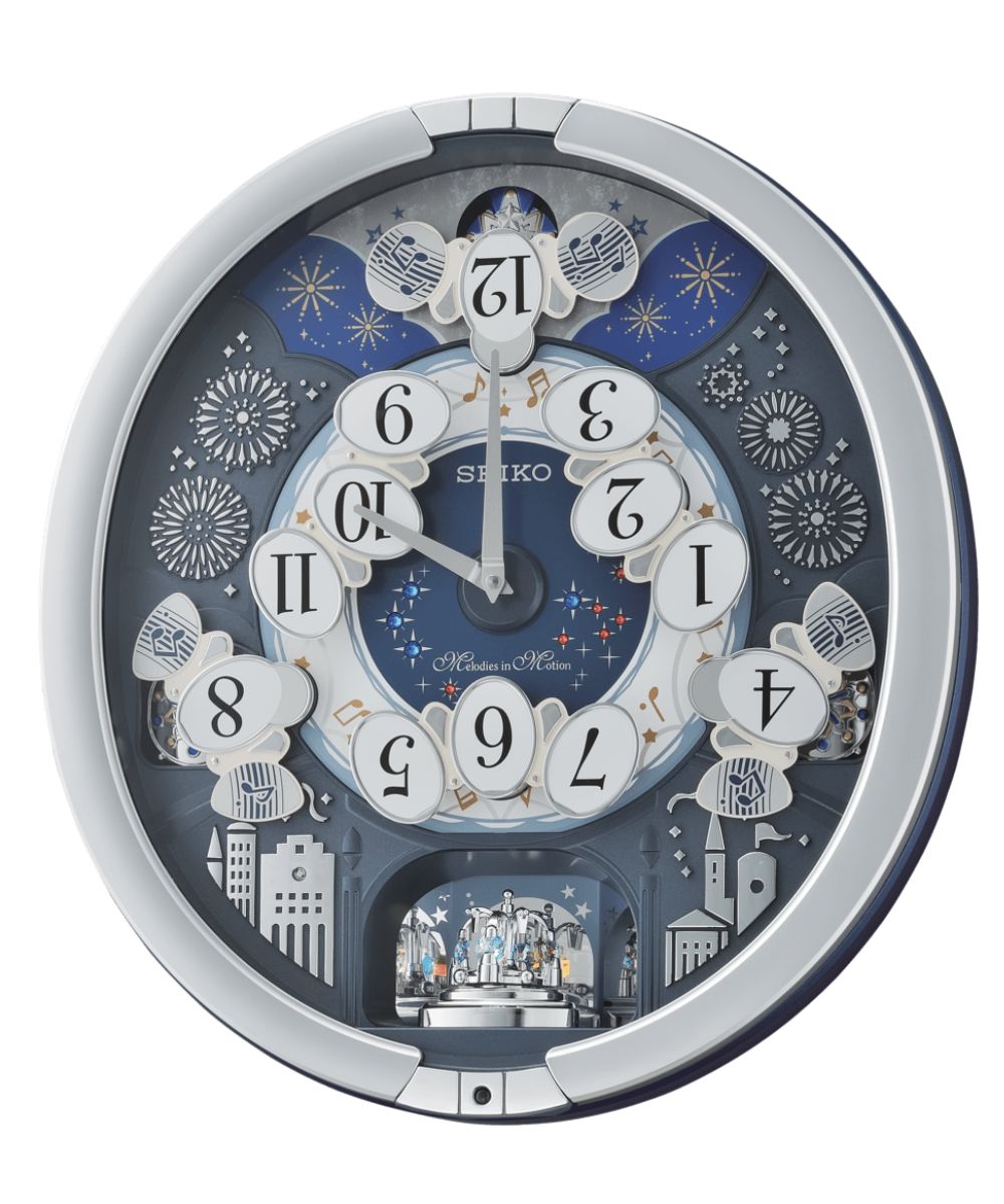 18"H Melodies in Motion Clock  with 18 Hi-Fi Melodies