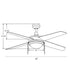 52" Europa IV 4-Blade Ceiling Fan Black Finish with Integrated LED Light