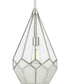 Cinq 1-Light Clear Glass Global Pendant Light Brushed Nickel