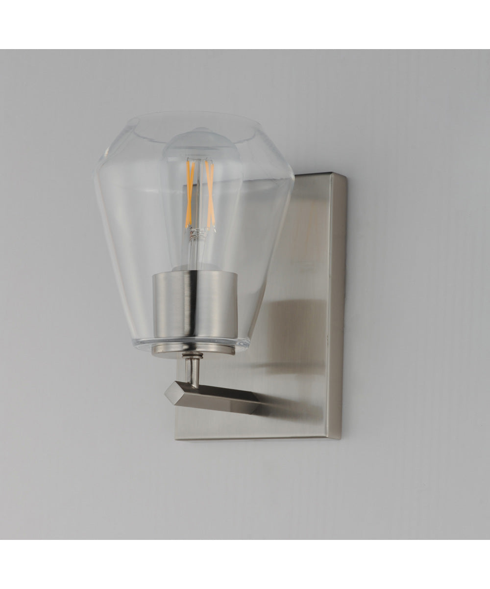 Geode 1-Light Sconce Satin Nickel