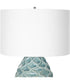 Laced Up Sea Foam Glass Table Lamp