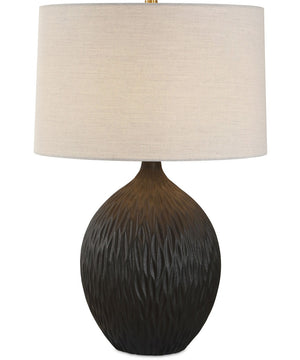 Levee Satin Black Table Lamp