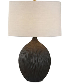 Levee Satin Black Table Lamp