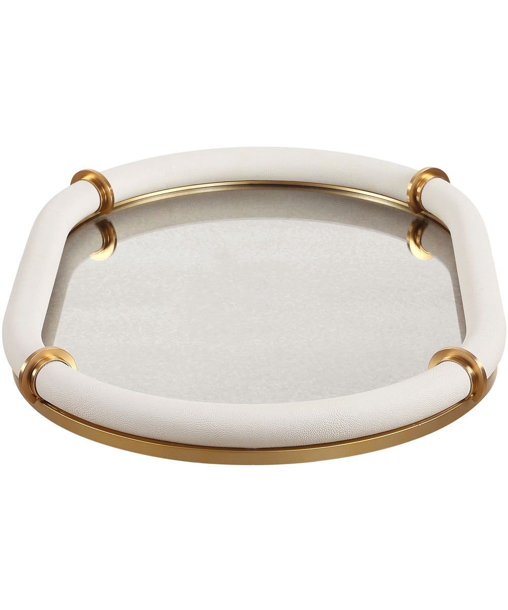 Cyprus Leather Oval Tray