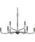 Ilia 9-Light Two-Tier Chandelier Matte Black