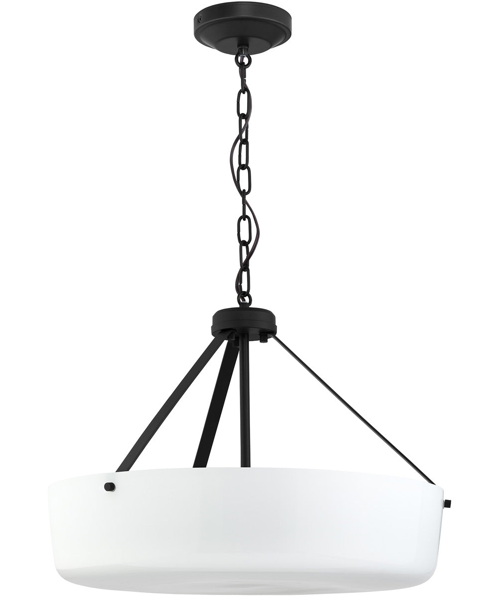 Lieon 3-Light Convertible Pendant Black