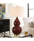 Gourd Burgundy Table Lamp