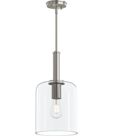 Reines 1-Light Pendant with Clear Glass Shade Brushed Nickel
