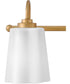 Honey 3-Light Medium Three Light Vanity in Distressed Brass