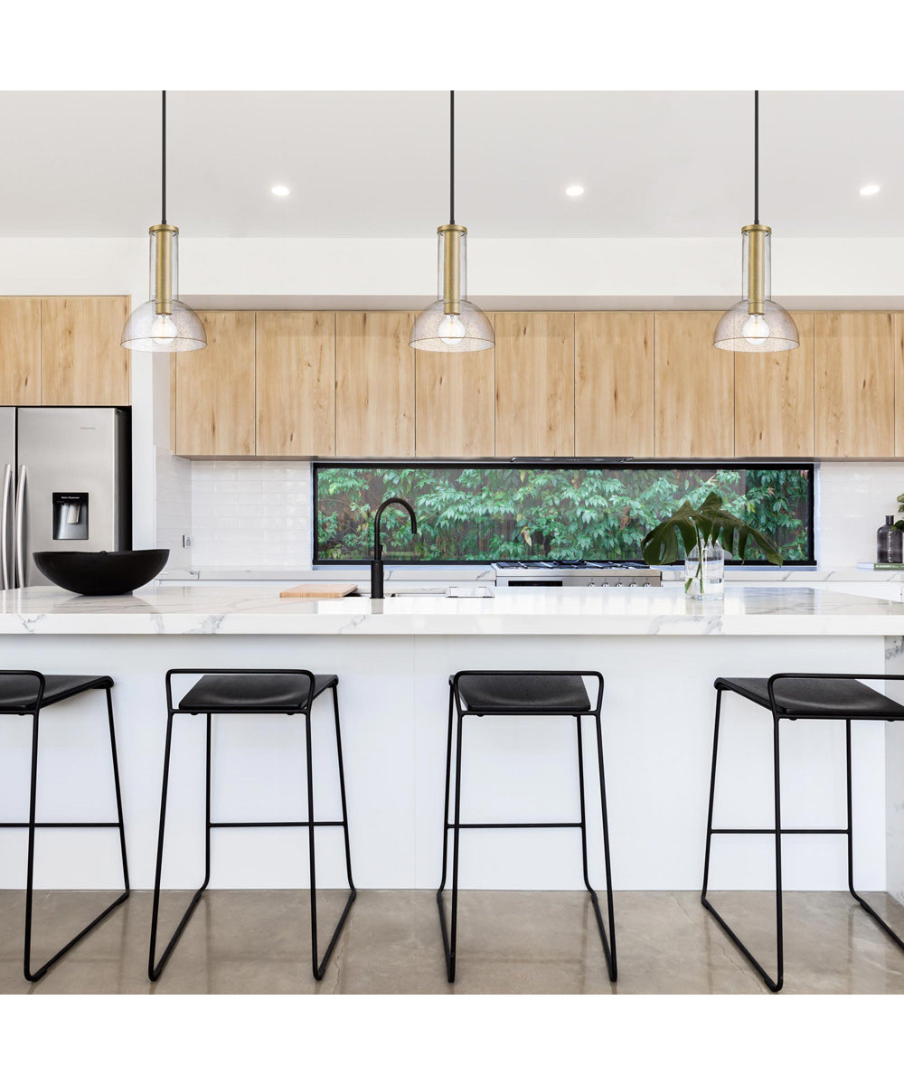 Nova 1 Light Pendant Matte Black