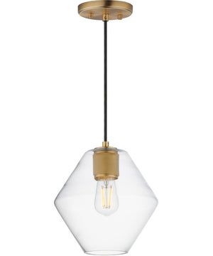 Geode Medium Pendant Natural Aged Brass