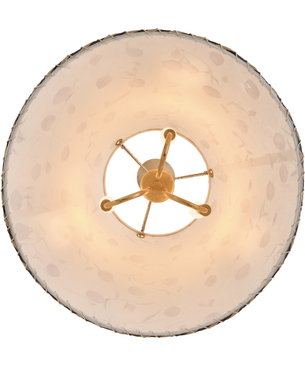 Primrose 3-Light Large Pendant in Distressed Brass