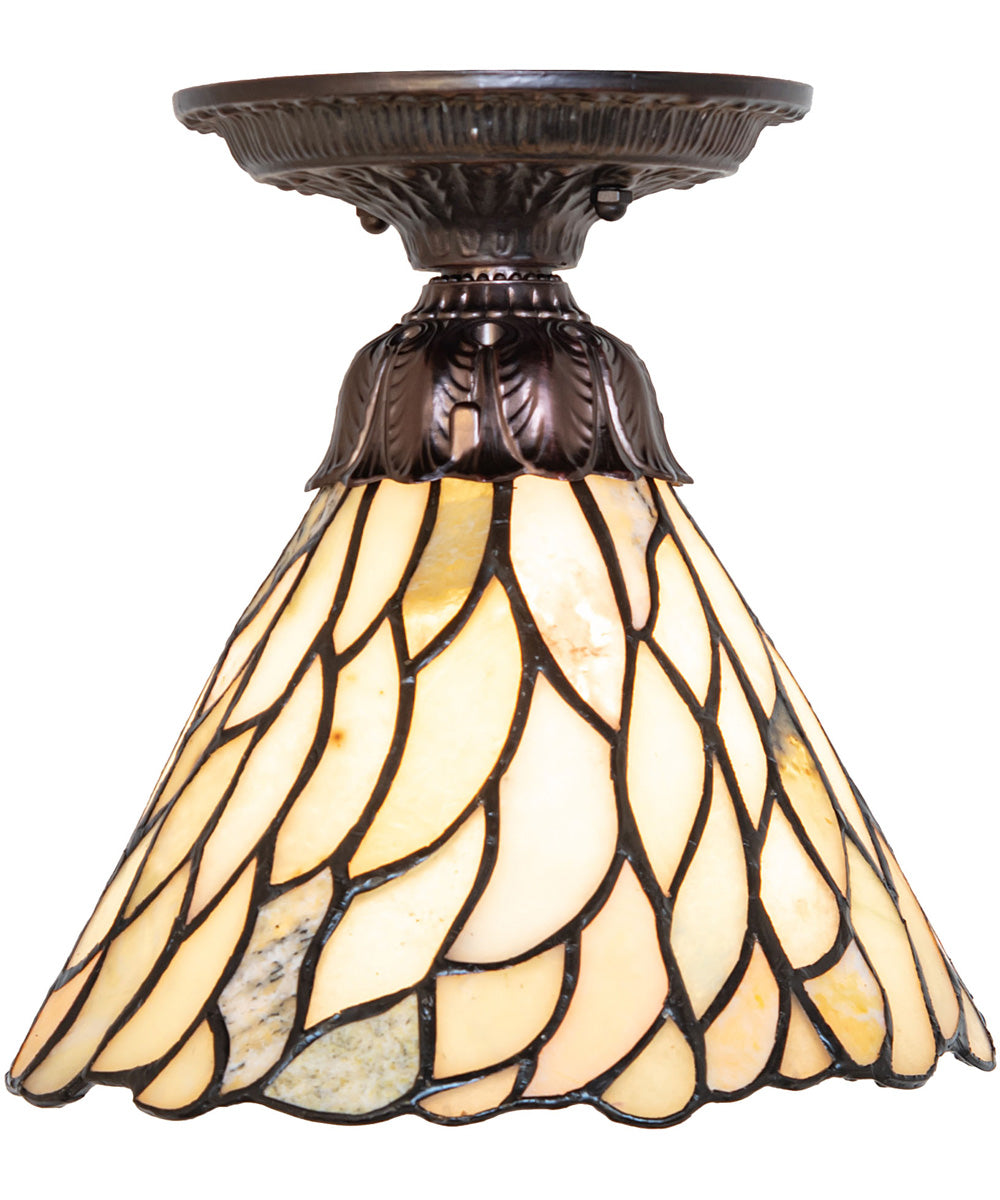 8" Wide Willow Jadestone Flushmount