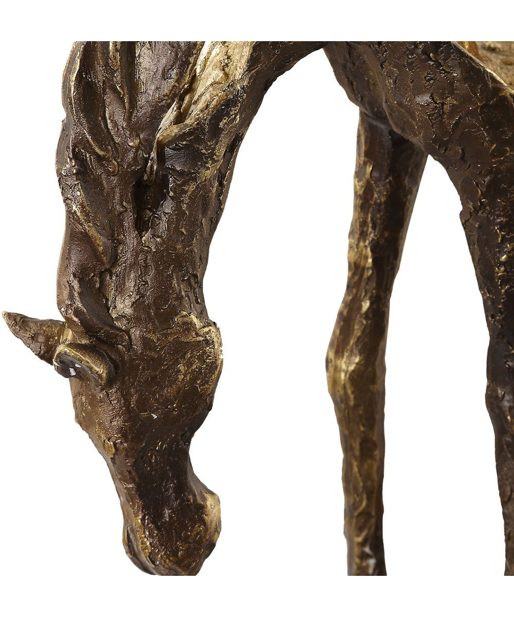Openly Grazing Horse Sculpture
