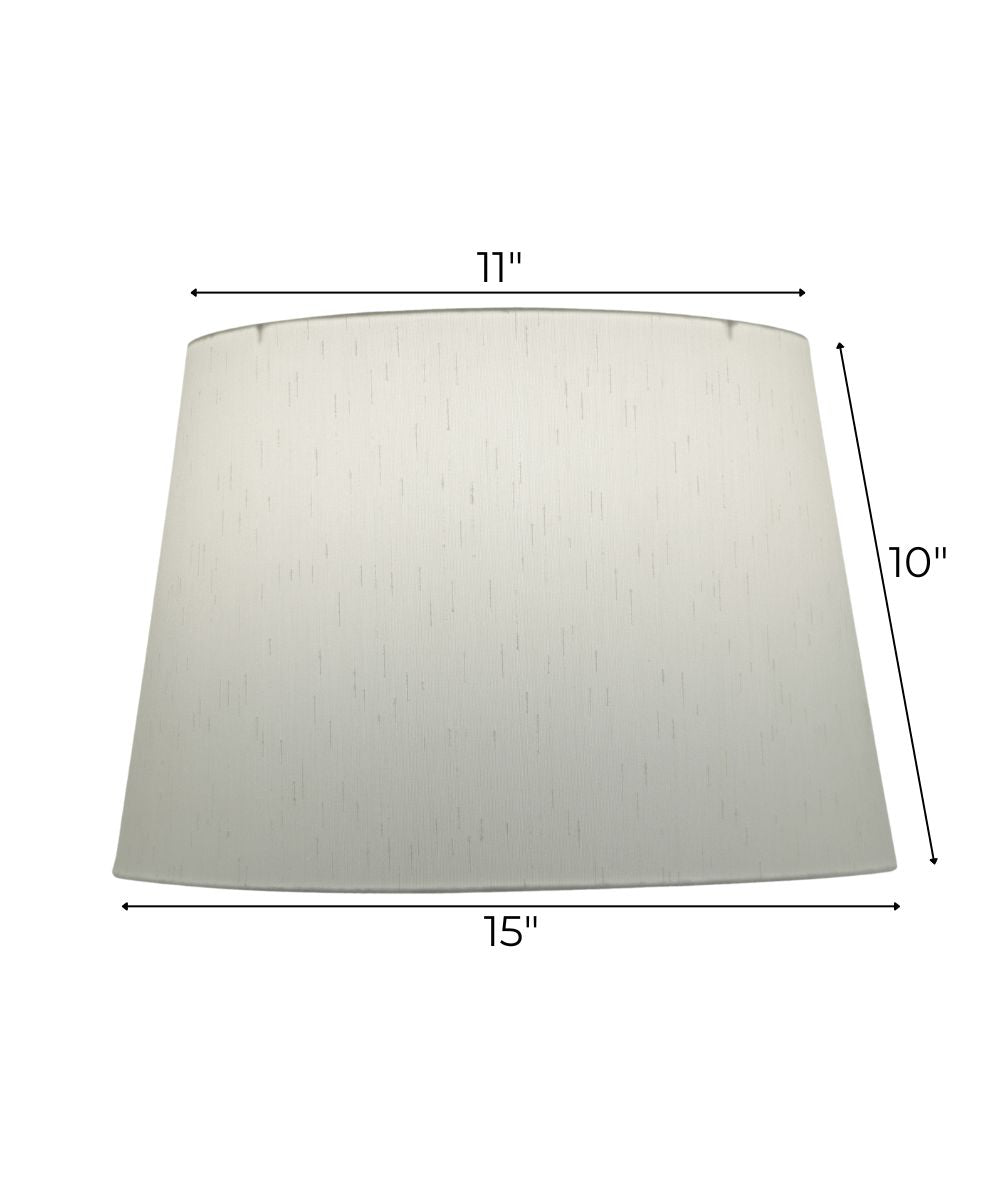 11x15x10 Global White/Rolled Edge Hardback Tapered Drum Lampshade