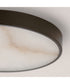 Slab 9 inch LED Alabaster Flush Mount Dark Bronze