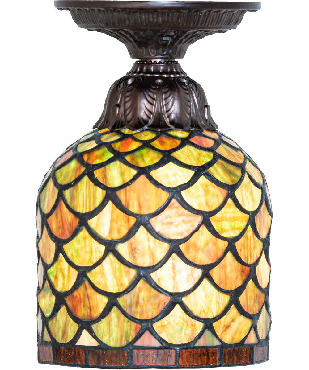 6" Wide Acorn Flushmount