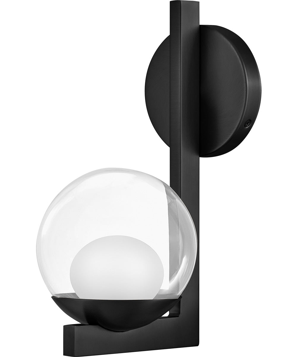 Sunni 1-Light Medium Single Light Sconce in Black