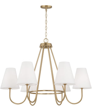 Julia 6-Light Chandelier Matte Brass
