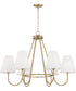 Julia 6-Light Chandelier Matte Brass