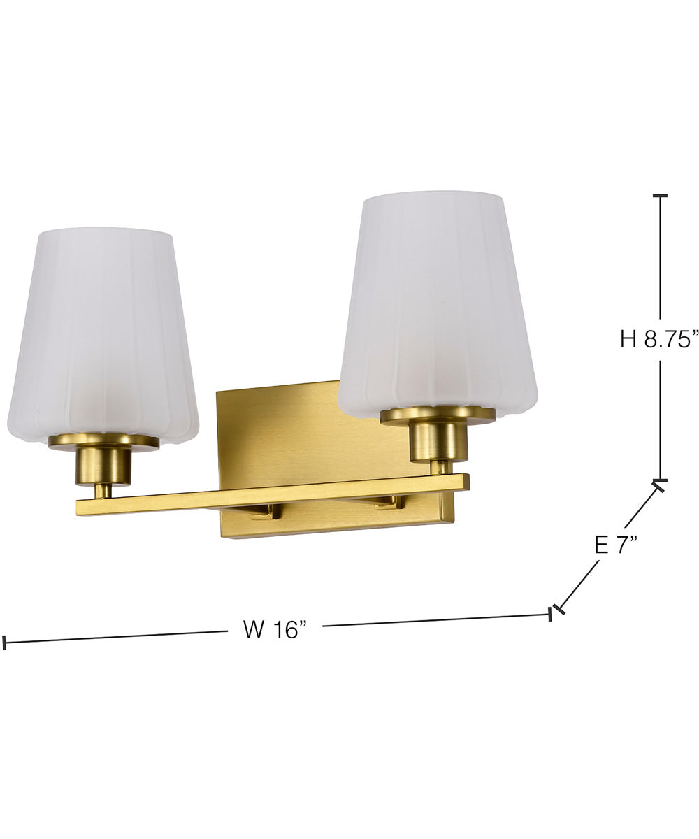 Lune 2-Light Vanity & Wall Vintage Brass