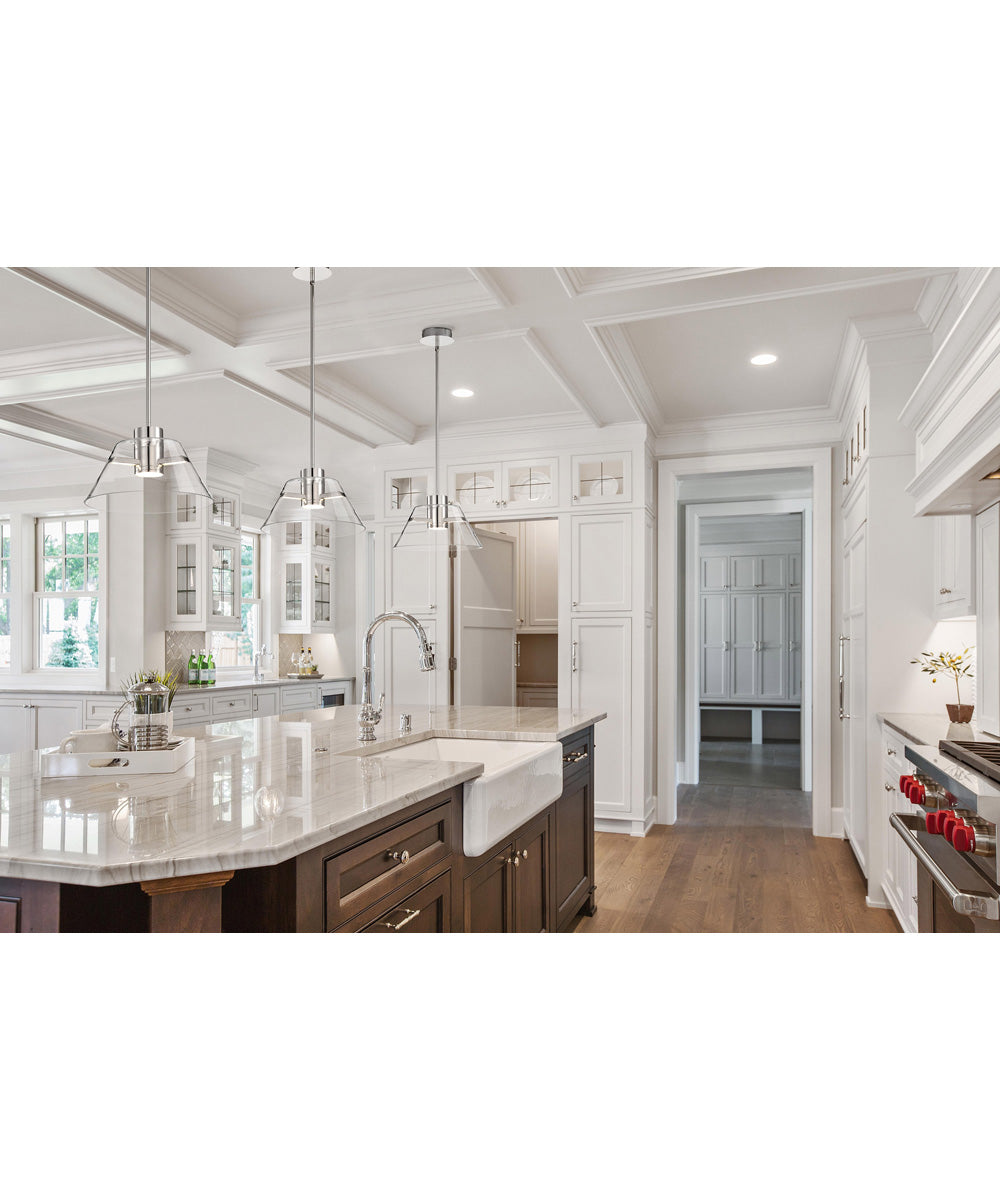 Edmond  Pendant Polished Nickel