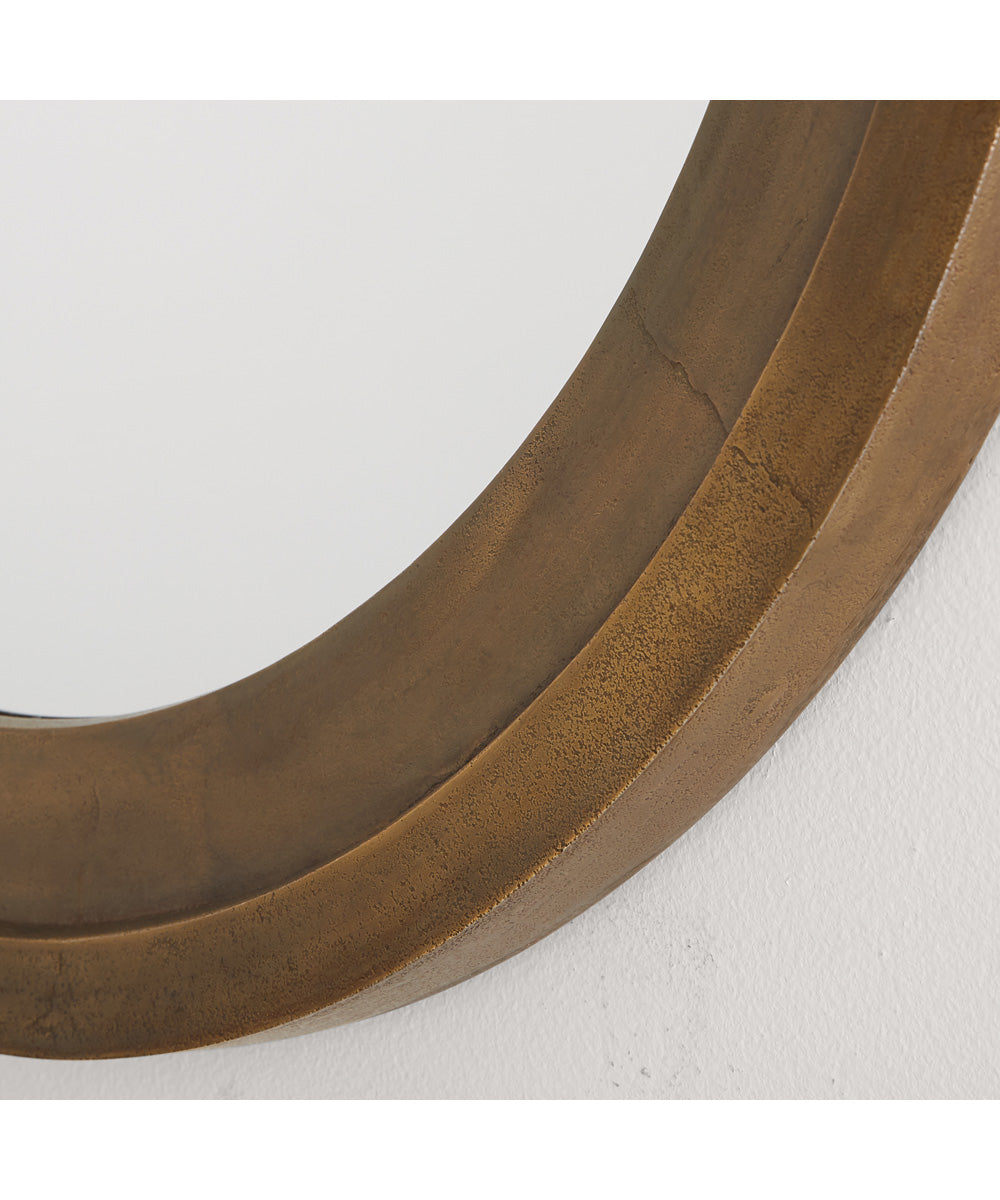Mirror Decorative Cast Aluminum Mirror Oxidized Brass
