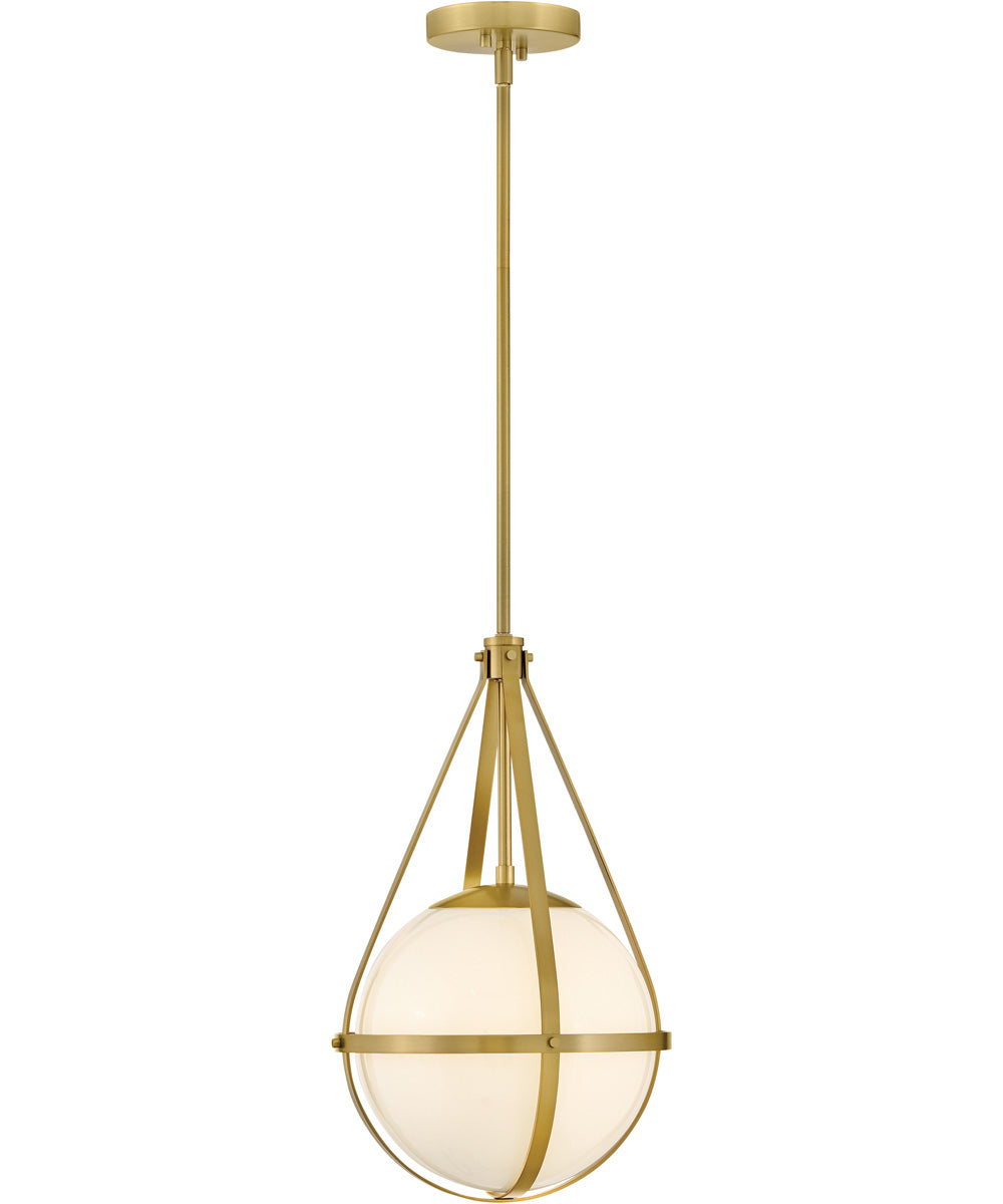 Colby 1-Light Small Pendant in Lacquered Brass